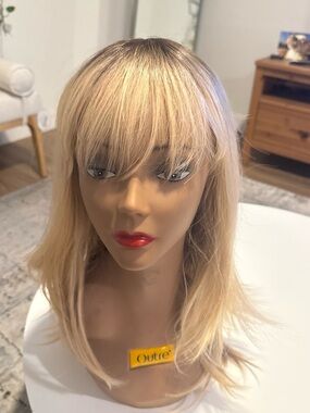 Women’s Ombre Brown to Blonde Synthetic Wig - Natural Dark Root